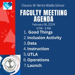 Faculty Meeting Agenda